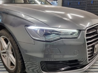 Audi A6 замена линз на Aozoom K3 Dragon Knight 2022, покраска масок фар, чистка кожи салона (4)
